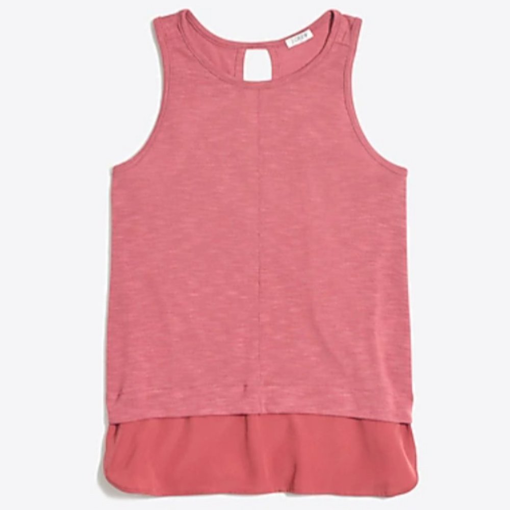 NWT J.Crew Mauve Drapey Tank Top With Silky Hem
